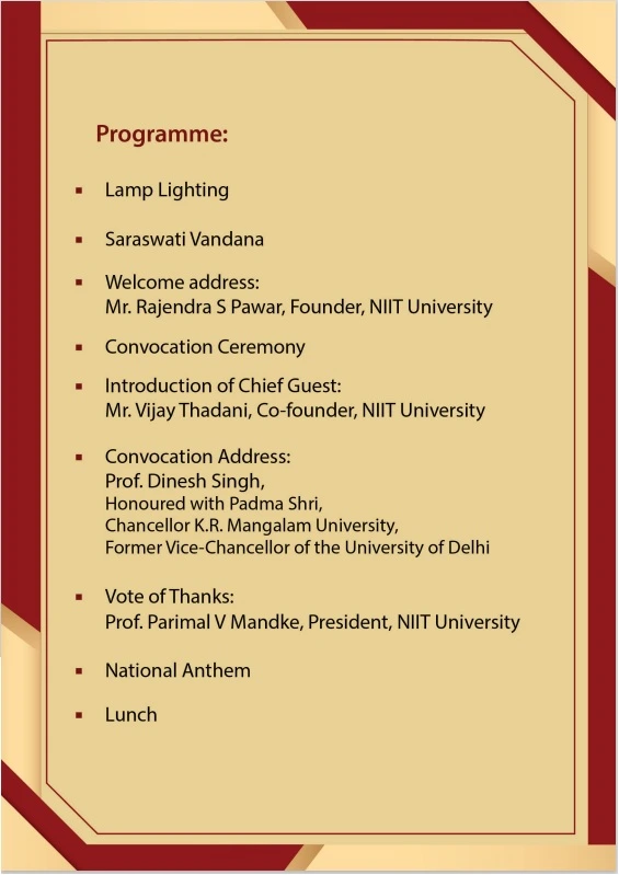 Convocation 2023_Programme